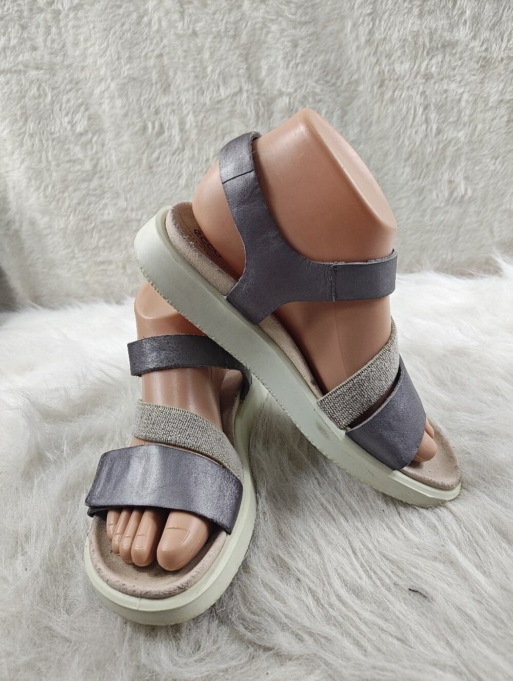 ECCO + ABEO + EuroSoft by Sofft Gray Silver Brown Comfort Sandals Bundle Women's - Picture 7 of 8